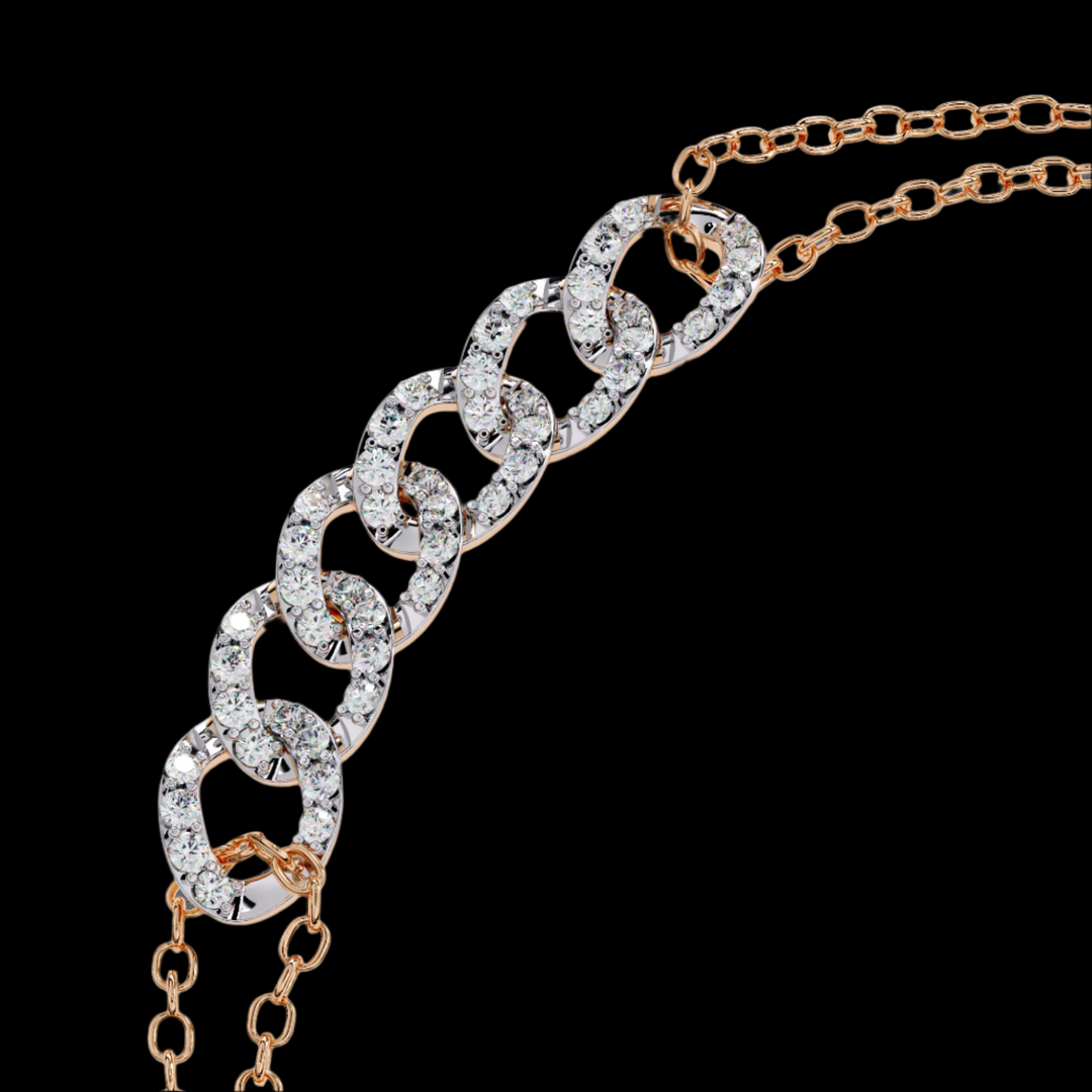 Interlink Cluster Diamond Bracelet