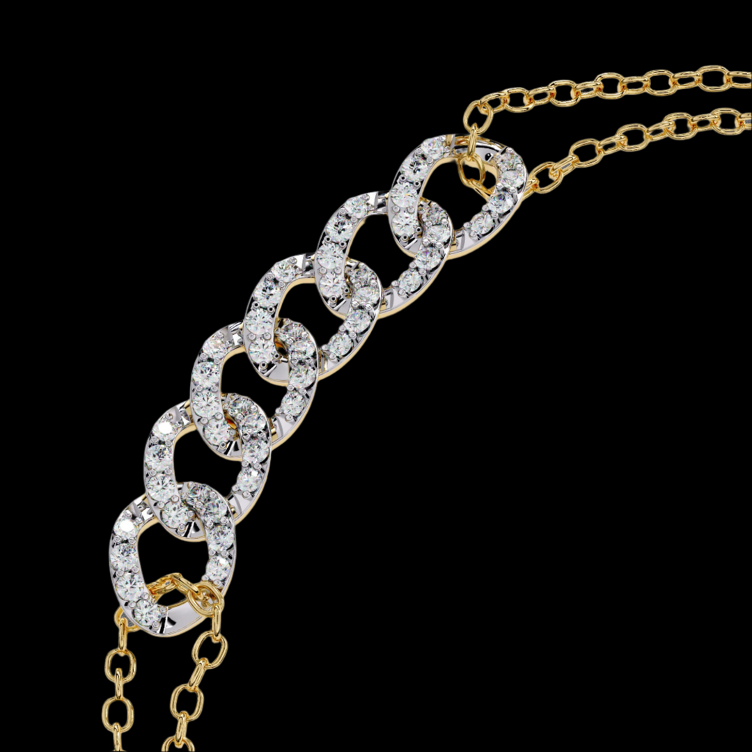 Interlink Cluster Diamond Bracelet