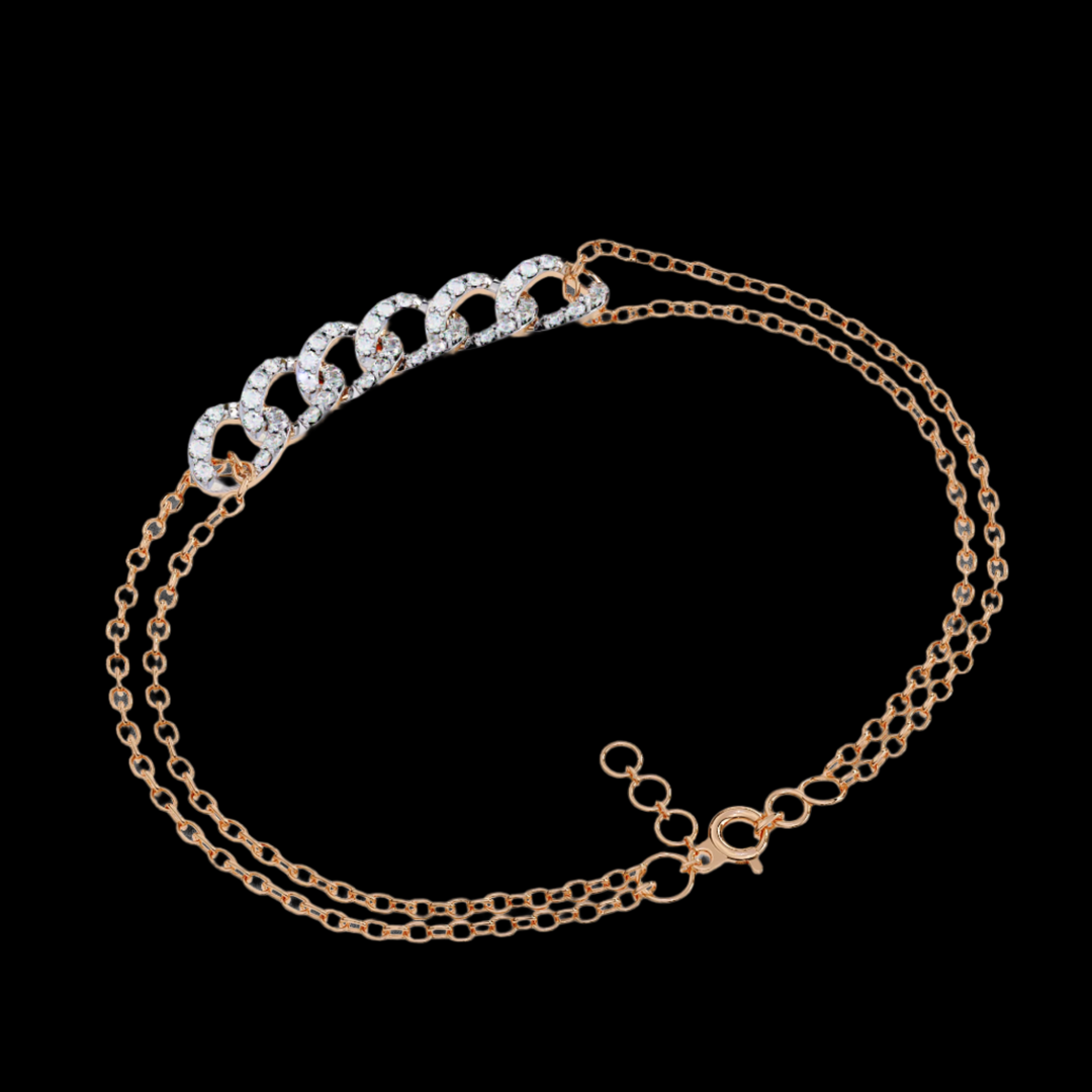 Interlink Cluster Diamond Bracelet