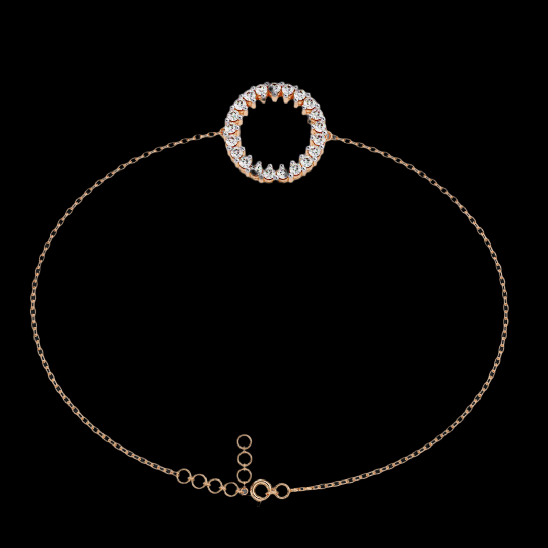 Circle Pendant Diamond Bracelet
