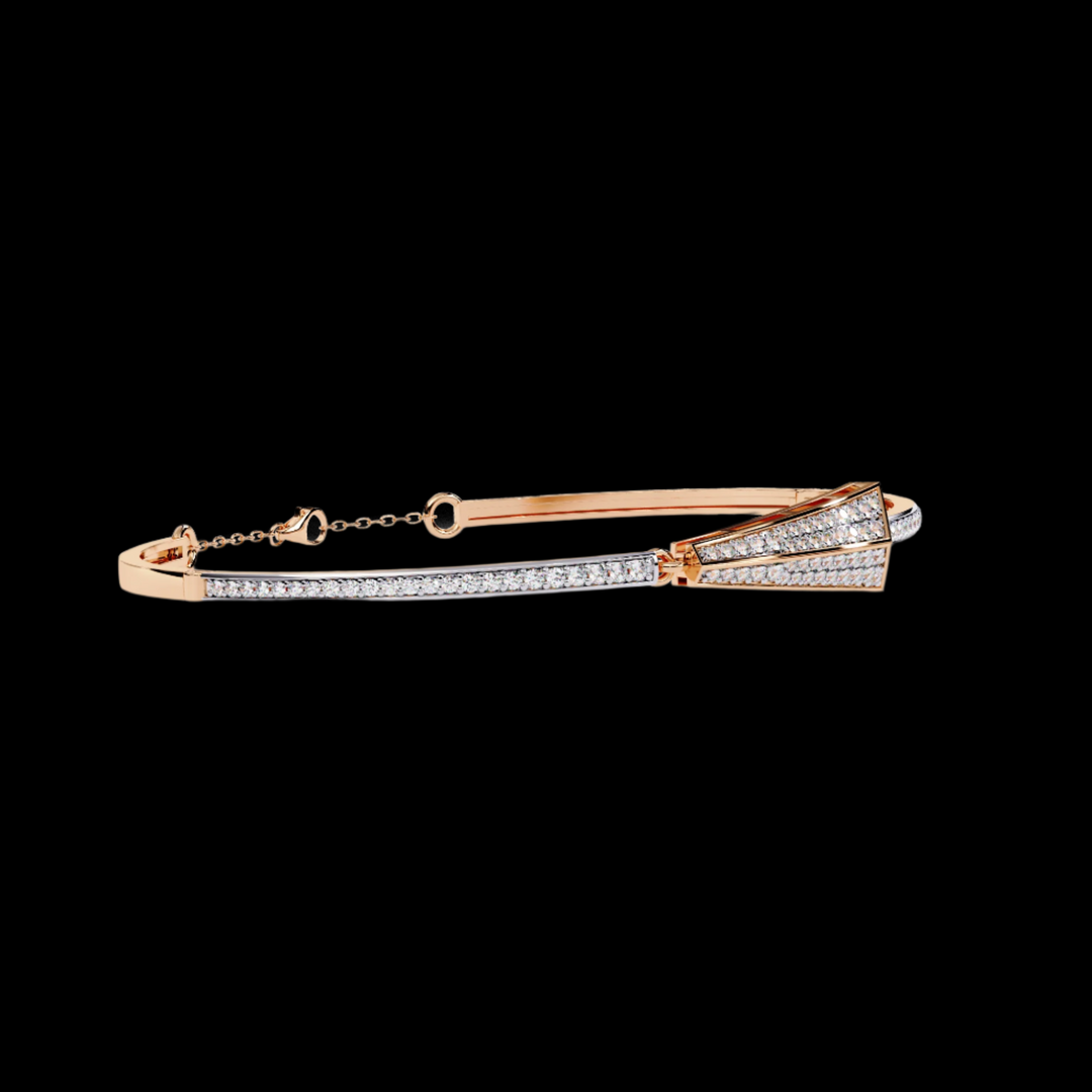 Arrow Shaped Diamond Bangle Bracelet
