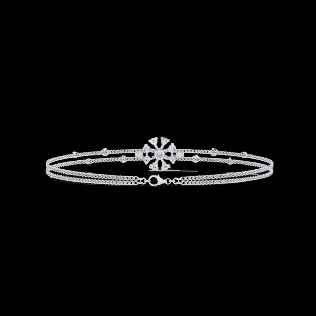 Round Diamond Floral Bracelet