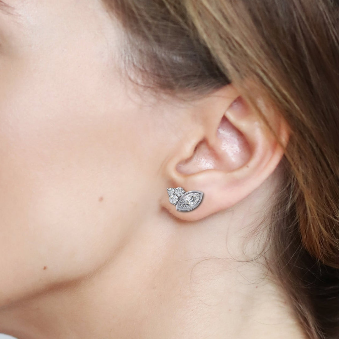 Marquise & Round Diamond Fashion Earrings