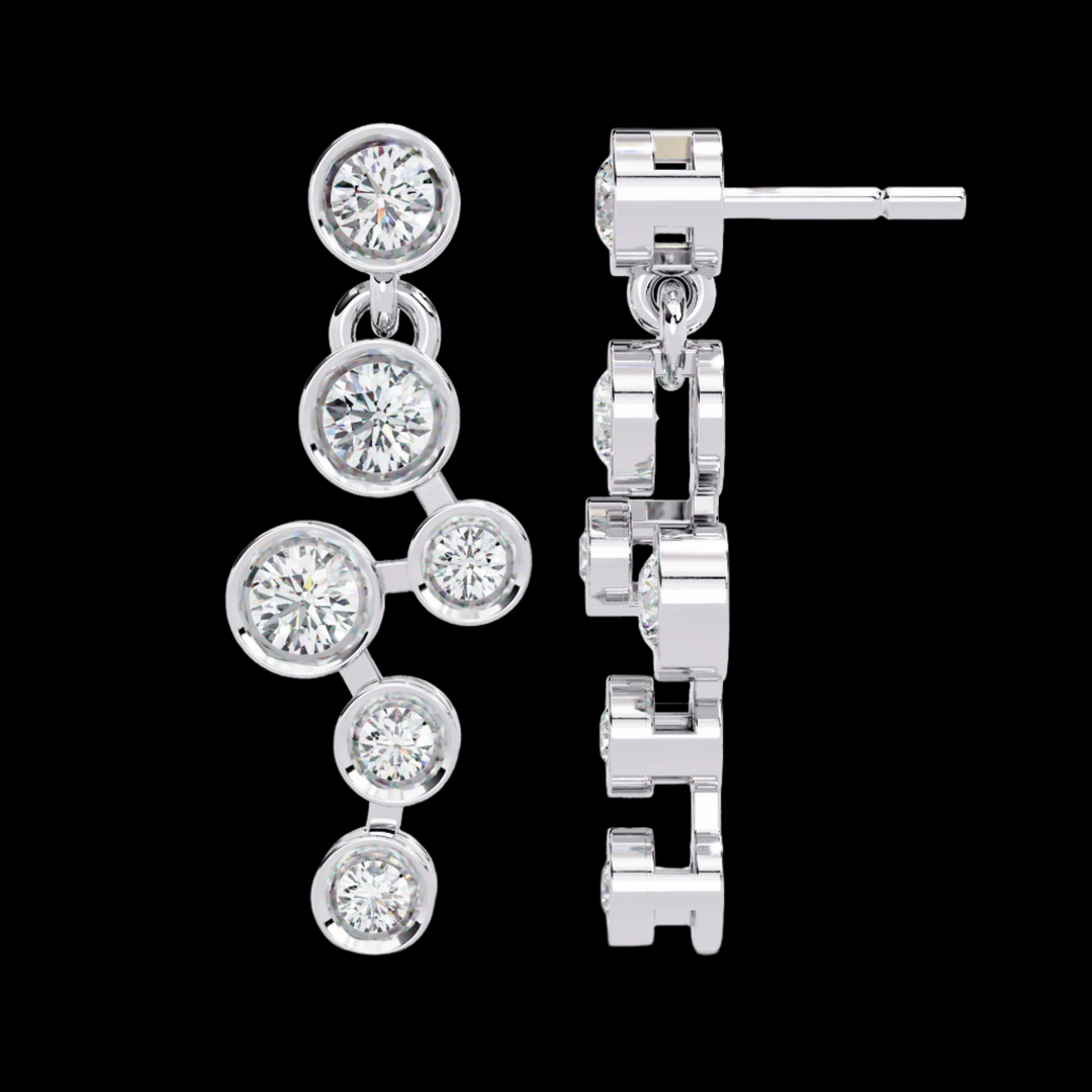 Round Cluster Fashion Dangling Earrings