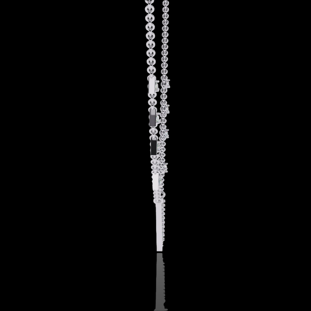 Triangle Shaped Diamond Pendant Necklace