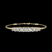 7 Stone Round & Princess Diamond Bracelet