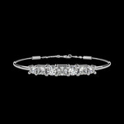 7 Stone Round & Princess Diamond Bracelet