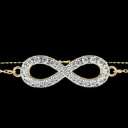 Infinity Pendant Diamond Bracelet
