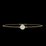 Round Halo Pendant Diamond Bracelet