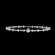 Floral Style Round Diamond Bracelet