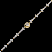 Floral Style Round Diamond Bracelet