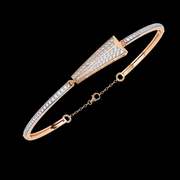 Arrow Shaped Diamond Bangle Bracelet