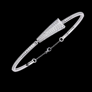 Arrow Shaped Diamond Bangle Bracelet