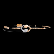Yin-Yang Diamond Pendant Bracelet