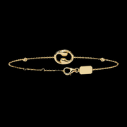 Yin-Yang Diamond Pendant Bracelet