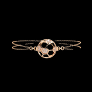 Soccer Ball Style Diamond Pendant Bracelet