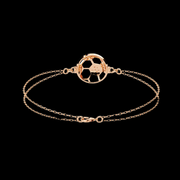 Soccer Ball Style Diamond Pendant Bracelet
