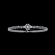 Round Diamond Floral Bracelet
