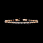 Round Diamond Spaced Out Tennis Bracelet