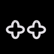 4 Petal Cluster Diamond Earrings