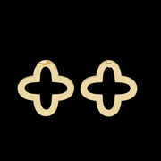 4 Petal Cluster Diamond Earrings