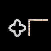 4 Petal Cluster Diamond Earrings