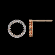 Diamond Circle Cluster Earrings