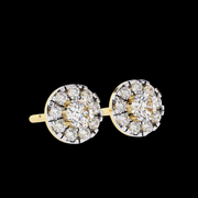 Round Diamond Halo Earrings