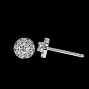 Round Diamond Halo Earrings