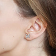 4 Petal Marquise Diamond Earrings
