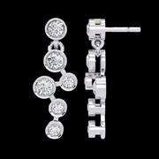 Round Cluster Fashion Dangling Earrings