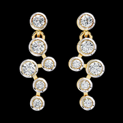 Round Cluster Fashion Dangling Earrings
