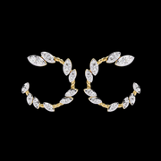 Sideway Cluster Cuff Diamond Earrings