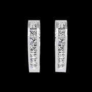 Triangle Diamond Hoop Earrings