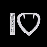 Triangle Diamond Hoop Earrings