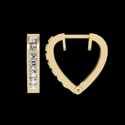 Triangle Diamond Hoop Earrings