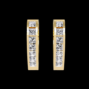 Triangle Diamond Hoop Earrings