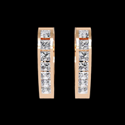 Triangle Diamond Hoop Earrings