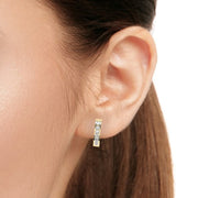 Triangle Diamond Hoop Earrings