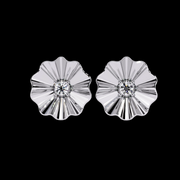 Floral Diamond Stud Earrings