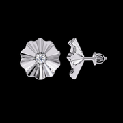 Floral Diamond Stud Earrings