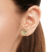 Floral Diamond Stud Earrings