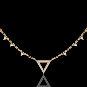 Triangle Shaped Diamond Pendant Necklace