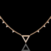 Triangle Shaped Diamond Pendant Necklace