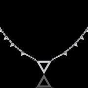 Triangle Shaped Diamond Pendant Necklace
