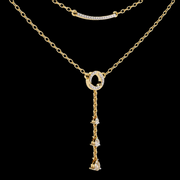 Dual Layered Drop Diamond Necklace