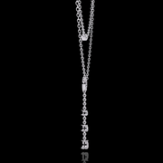 Dual Layered Drop Diamond Necklace