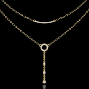 Dual Layered Drop Diamond Necklace