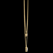 Dual Layered Pear Drop Diamond Necklace