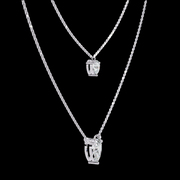 Dual Layered Pear Drop Diamond Necklace